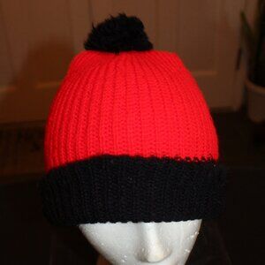 Vintage Red and Black Beanie by Shamrock Knitting Mills